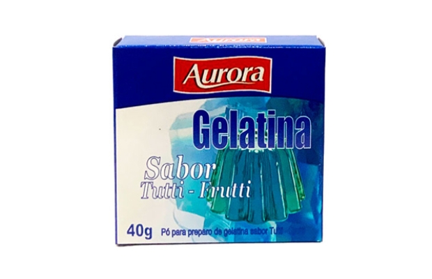 MY BRASIL MERCADO -  Gelatina sabor Tutti-Frutti Aurora 40g 1
