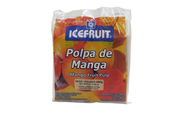 MY BRASIL MERCADO -  Polpa de manga Ice fruit 400g. 1