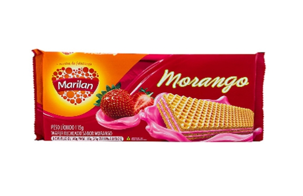 MY BRASIL MERCADO -  Wafer Marilan sabor Morango 115g 1