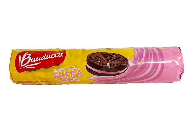 MY BRASIL MERCADO -  Biscoito recheado sabor morango Bauducco125g 1