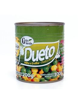 Dueto - milho e ervilha Goiás Verde 300g.