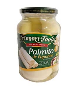 Palmito de pupunha Inteiro Primmer Foods 550g.