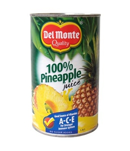 Del Monte pineapple juice (suco de abacaxi) 1,36L.
