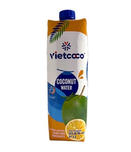 Agua de coco Vietcoco 1L com sal e limão