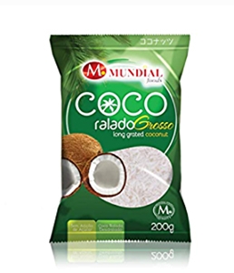 Coco ralado grosso Mundial 200g.