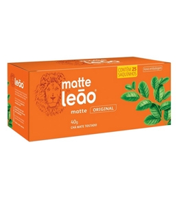 Chá Matte Leão tostado sabor Natural 40g.